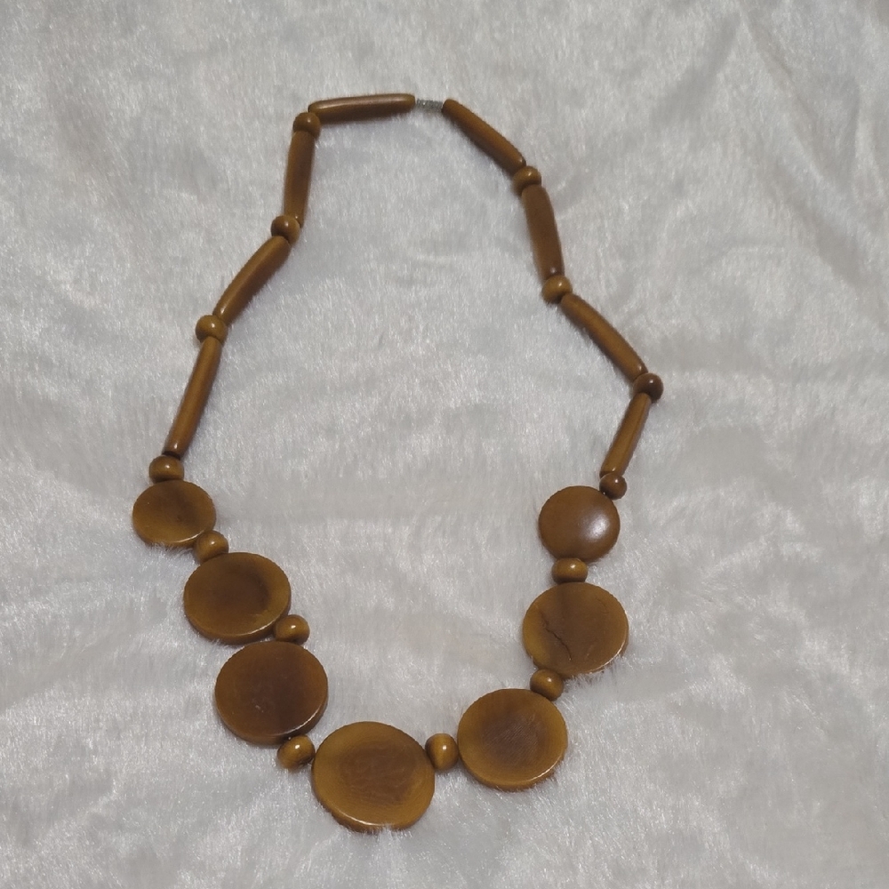 Elegant Brown Beaded Necklace